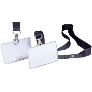 Durable Click Fold Namensschilder mit Textilband 9,0 x 5,4 cm