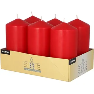 Papstar Stumpenkerzen 11,5 x 6 cm 6 St. rot