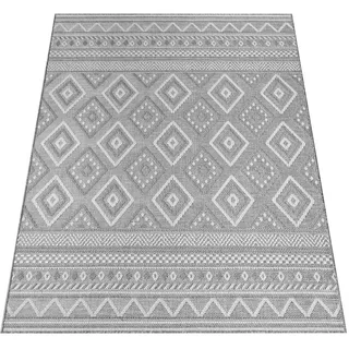 Paco Home Outdoorteppich 150/150 cm Vermont 184 , Grau , Textil , Quadratisch , 150x150 cm , strapazierfähig, für Fußbodenheizung geeignet , Teppiche und Böden, Teppiche, Outdoorteppiche