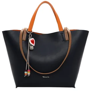 Shopper TAMARIS "Shopper TAS Keshia", Damen, Gr. B/H/T: 48cm x 30cm x 12cm 0, blau (blau 500), Polyurethan, Taschen Shopper
