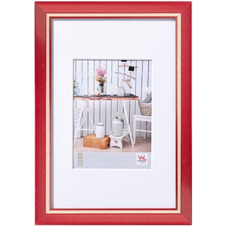 walther design Bilderrahmen rot 40 x 60 cm mit Passepartout, Chalet 40x60