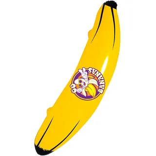 W WIDMANN MILANO Party Fashion 2461B - Aufblasbare Banane, Größe circa 100 cm, Dekoration, Hawaii, Mottoparty, Karneval