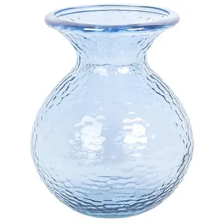 Romimex Vase, Blau, recyceltes Glas, 20 x 25 x 20 cm