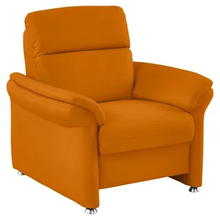Beldomo Premium Sessel , Orange , Leder , Echtleder , Rindleder , 98x96x92 cm , Goldenes M , Fußauswahl, Lederauswahl , Wohnzimmer, Sessel, Ledersessel