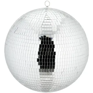 Relaxdays Discokugel , Silberfarben , Textil, Glas , 40x44x40 cm , Dekoration