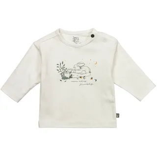 Langarmshirt STERNTALER "Shirt Emmi", Mädchen, Gr. 56, beige (ecru), Obermaterial: 95% Baumwolle CO. 5% Elasthan EL., Shirts Langarmshirt