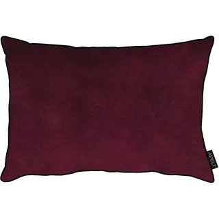 Dekokissen APELT "Ruby" Gr. 1, rot (bordeaux, unifarben), B:35cm H:5cm L:45cm, Polyester, Dekokissen_Sitzkissen_Kissenhüllen, Dekokissen, Kissenhülle mit Füllung, 1 Stück