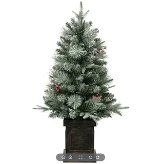 Garvee Künstlicher Weihnachtsbaum 85 cm mit Beleuchtung, 150 warmweiße und Bunte LEDs, 8 Modi, Zweige aus PVC, Retro-Lichtbasis in Schneeflockenform, für Zuhause oder Büro.