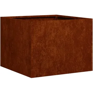 vidaXL Pflanzkübel Rostig 40x40x30 cm Wetterfester Stahl