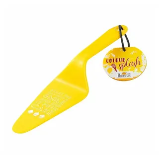 RBV Birkmann Birkmann, Colour Kitchen, Tortenheber mit Spruch, aus hochwertigem Kunststoff, lebensmittelecht, formstabil, spülmaschinengeeignet, gelb, 26 x 6 cm, 429703