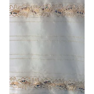 HOSSNER - ART OF HOME DECO Gardine "Sihlsee" Gr. 1, orange (lachs, beige), B:130cm H:245cm, Polyester, HOSSNER - ART OF HOME DECO, Gardinen, Gardine, Schlaufenschal im besonderen Design