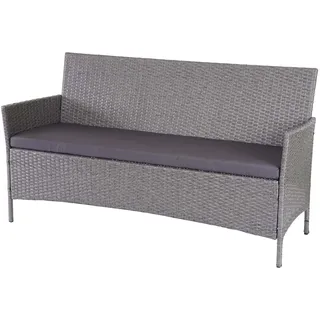 Mendler 3-Sitzer 154 x 60 x 82 cm grau/anthrazit