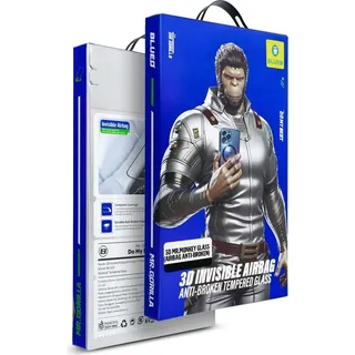 Mr. Monkey Gehärtetes Glas 5D Gehärtetes Glas - Apple iPhone 14 Pro schwarz (3D Invisible Airbag Anti-broken) - Schwarz