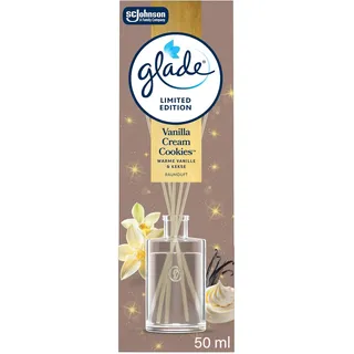 Glade Raumduft Duftstäbchen, Für Zuhause und das Badezimmer, Mit natürlichen Ölen, Vanilla Cream Cookies, Hält 15 Wochen, 50 ml