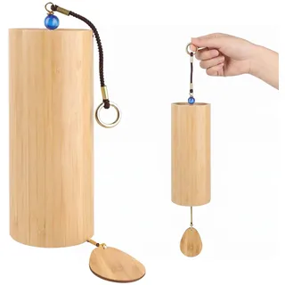 CZXCV Japanische Bambus Windspiele, Natürliches Klangspiel für klangheilende Meditation, Yoga und Beruhigende Emotionen, Sanft, als Hängende Dekoration (C-Akkord)
