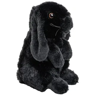 Uni-Toys - Widderkaninchen schwarz - 19 cm (Höhe) - Plüsch-Hase, Kaninchen - Plüschtier, Kuscheltier