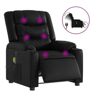 vidaXL Massagesessel Elektrisch Schwarz Kunstleder