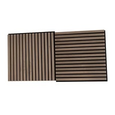 Akustikpaneel Wandverkleidung Walnuss MDF Natur Akustikfilz Schwarz 60 cm 2 St.