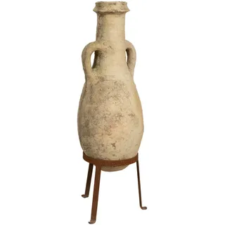 Biscottini Alte Amphore mit Terracotta-Griffen - Amphore Basis aus Eisen