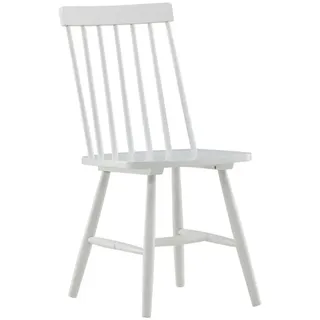 Livetastic Stuhl-Set , Weiß , Holz , Kautschukholz , massiv , zylindrisch , 43x87x55 cm , Esszimmer, Stühle, Esszimmerstühle