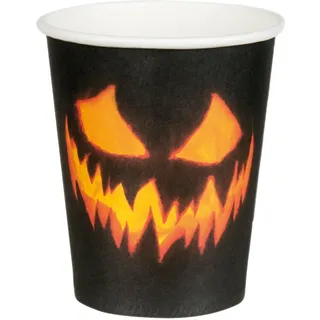 Boland 72311 - 6 Becher Gruseliger Kürbis, Kostüm-Accessoire, Halloween-Accessoire