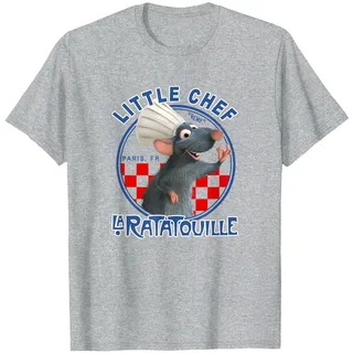 Disney Pixar Ratatouille Remy Little Chef T-Shirt, Herren, Grau Meliert, 4XL