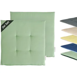 Tom Tailor Outdoor Sitzkissen Dove Chairpad , Grün , Textil , 40x2x40 cm , Oeko-Tex® Standard 100 , Heimtextilien, Wohntextilien, Sitzkissen
