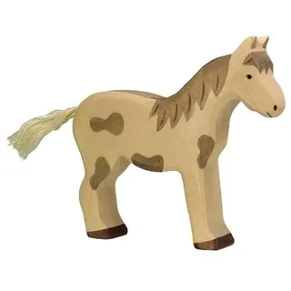 HOLZTIGER Pferd, stehend, gefleckt