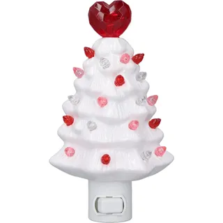 Weihnachtsbaum Nacht Licht Keramik LED -Stecker in die Wand Dekorative Lampe für Heimkinder Zimmer Schlafzimmer Flur Dekor Dekor