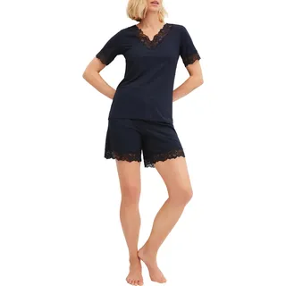 CALIDA Elegant Dreams Kurz-Pyjama Damen | kurzer Schlafanzug, seidig weich, elastisch und anschmiegsam mit femininer Spitze