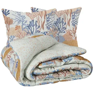 Bettbezug Bettwäsche 220x240cm 2 Stk. Kissenbezug 63x63cm Baumwolle Garnitur