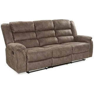 luma-home Relaxsofa Mikrofaser 3-Sitzer Vintage Graubraun
