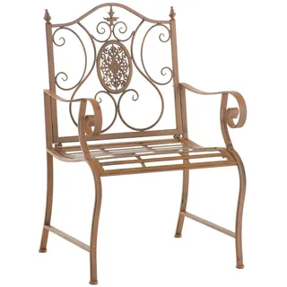 CLP Gartenstuhl Punjab 62 x 62 x 94 cm antik braun mit Armlehne