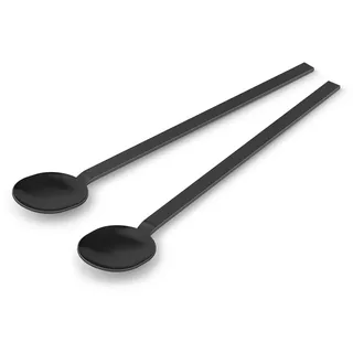 ZACK Latte Macchiato-Löffel MENOA Set mit 2 Stück matt schwarz