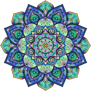 Aquamarine Games Holzpuzzle, Blau, Grün, Türkis, Lila, 35 x 35 cm (1)