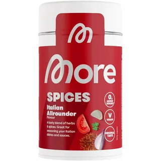 MORE Nutrition MORE Not Spices, Italian Allrounder, 110 g, Würzende Mischung mit Meersalz, Tomate, Paprika und Basilikum