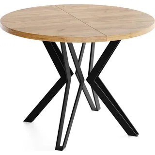 WFL GROUP Revena Ø 100 cm Craft Eiche hellbraun