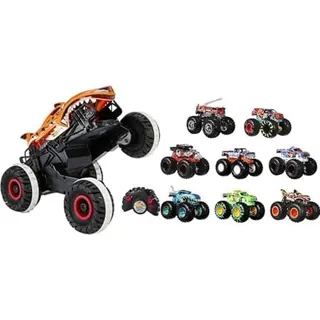 Hot Wheels Bundle Pack - Monster Trucks Tiger Shark (HGV87) + Demolition Doubles (FYJ64) ferngesteuertes 4x4 Spielzeug-Auto und 2er-Pack mit verschiedenen Modellen, für Kinder ab 3 Jahren