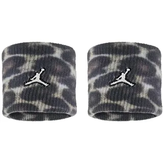 Nike Jordan Dri‐FIT Terry Wristbands 2er Pack Printed – Basketball Schweißbänder – Sport Wristbands für Training & Fitness, Black/Black/White, One Size
