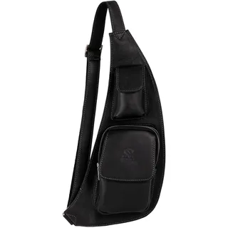 Time Resistance Brusttasche Leder - Damen und Herren Bauchtasche - Sling Bag - 100% Leder - Italienische Handwerkstradition