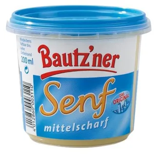 Develey Senf und Feinkost GmbH Bautzner Senf mittelscharf 200 ml Becher