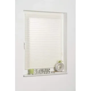 K-Home® Klebe-Plissee Creme Lichtschutz B30 x H130 cm