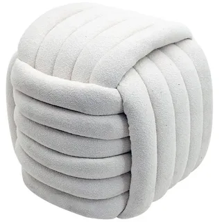 Mobili Rebecca Pouf Weiß 50/50/45 cm , Textil , 50x45x50 cm , Wohnzimmer, Sessel, Hocker & Hockerbänke, Poufs