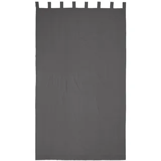Schlaufenvorhang , Anthrazit , Textil , 145x250 cm , Oeko-Tex® Standard 100 , Leinenoptik , Heimtextilien, Vorhänge, Fertigvorhänge, Schlaufenvorhänge