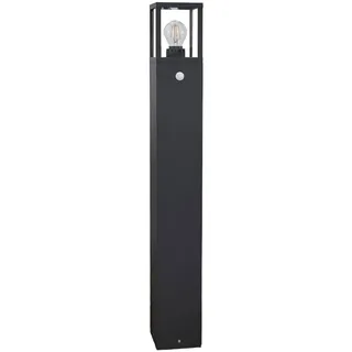 Lucande Wegeleuchte/Pollerleuchte mit Bewegungsmelder, spritzwassergeschützt IP54 Aussenleuchte 90 cm 1x E27 max. 15W ohne Leuchtmittel Außenleuchte