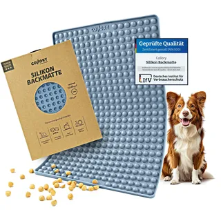 Collory® Backmatte Hundekekse für MINI HALBKUGEL (1cm Ø) Leckerlis, Silikon Backform, Backunterlage für Backblech, Diätmatte, Hitzebeständig, Lebensmittelecht & Bpa-frei