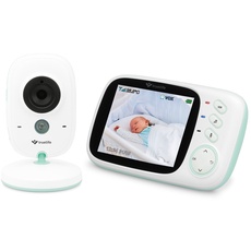 TrueLife NannyCam H32 Babyphone mit Kamera und Audio, Überwachung Digital Video für Ihr Baby, Farb 3,2“ LCD-Bildschirm, Zimmerthermometer, Nachtsicht-Modus, 8 Melodien, VOX-Modus, Akkus 24-Stunden