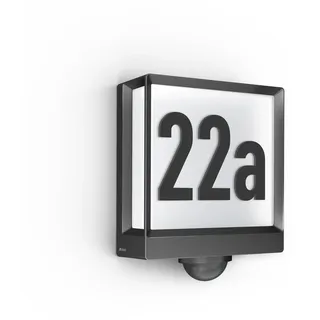Steinel My L 40 SC, beleuchtete Hausnummer, erhabene Ziffern individuell wählbar, 180° Bewegungsmelder, smarte Außenleuchte, bedienbar per App