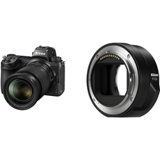 Nikon Z 6II Spiegellose Vollformat-Kamera mit Nikon 24-70mm 1:4 S + NIKON FTZ II (Adapter für F-Mount Objektive auf Z-Mount Kameras)