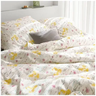 IRISETTE Easy 8606 Floral Seersucker Mehrfarbig 155 x 220 cm + 2 x 80 x 80 cm